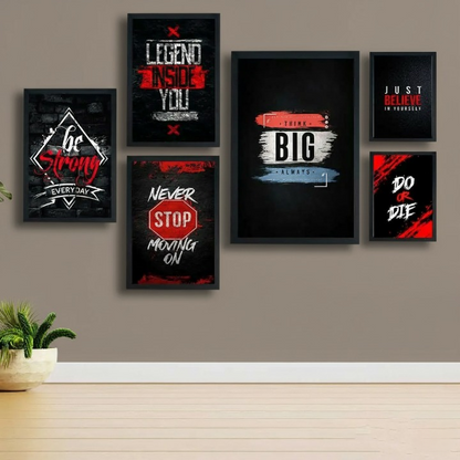 Set – 6 Pcs Inspirational Quotes